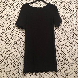 NWOT Navy blue scalloped dress
